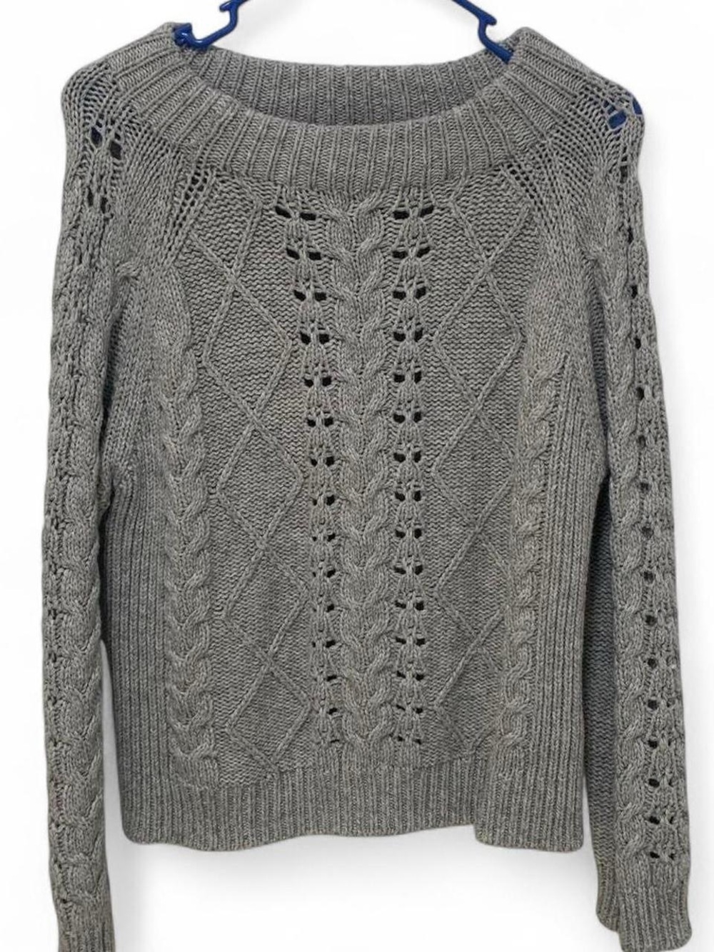J. Crew gray cable knit sweater